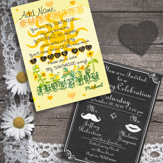 Old Fashioned Sunshine Wedding Invitation (Creator Uploaded)