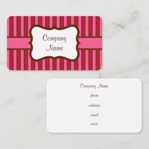 Old Fashioned Sweet Stripes Business Card