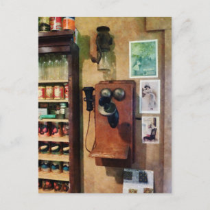 Old-Fashioned Telephone Postcard