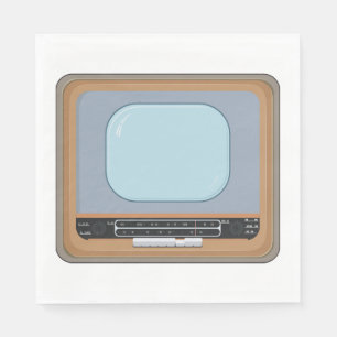 Old Fashioned Television Retro TV Napkins
