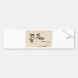 old fashioned thanksgiving bumper sticker