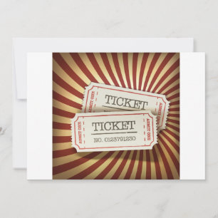 Old Fashioned Ticket Stub Carnival Theme Invitation