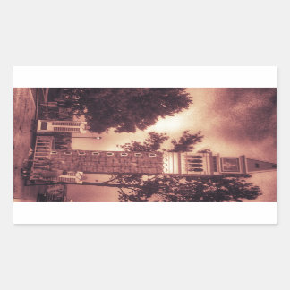 OLD FASHIONED TOWER RECTANGULAR STICKER