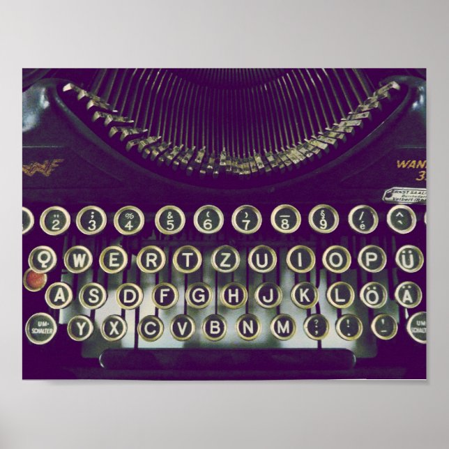 old fashioned typewriter poster (Front)