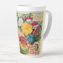 Old fashioned vegetable fruit flower seed advertis