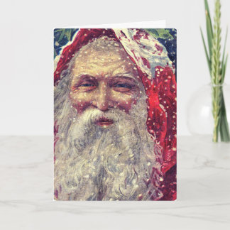 Old-fashioned Victorian Saint Nicholas Holiday Card