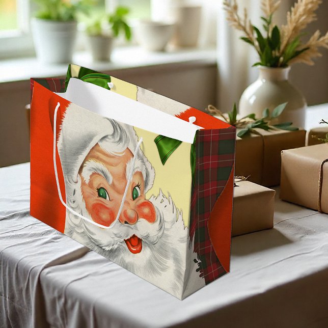 Old Fashioned Victorian Santa Claus Christmas Large Gift Bag (Old Fashioned Victorian Santa Claus Christmas Gift Bag by the Olde Christmas Shoppe)