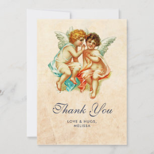 Old Fashioned Vintage Cherub Angels Thank You
