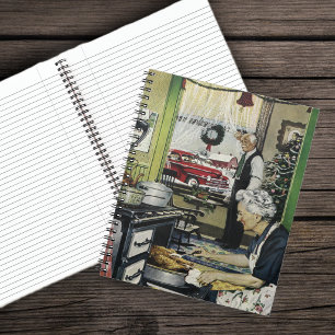 Old Fashioned Vintage Home Kitchen Christmas Notebook