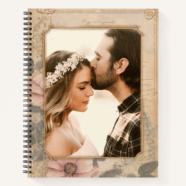 Old Fashioned Vintage Notebook / Diary Template (Front)