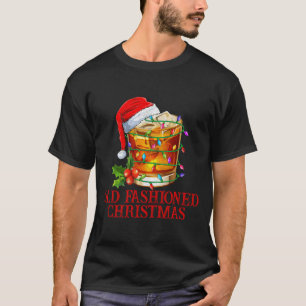 Old Fashioned Whiskey Christmas Funny Bourbon Tail T-Shirt