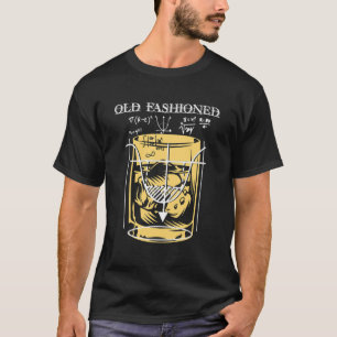 Old Fashioned Whisky Brandy Alcohol Drinking Cockt T-Shirt