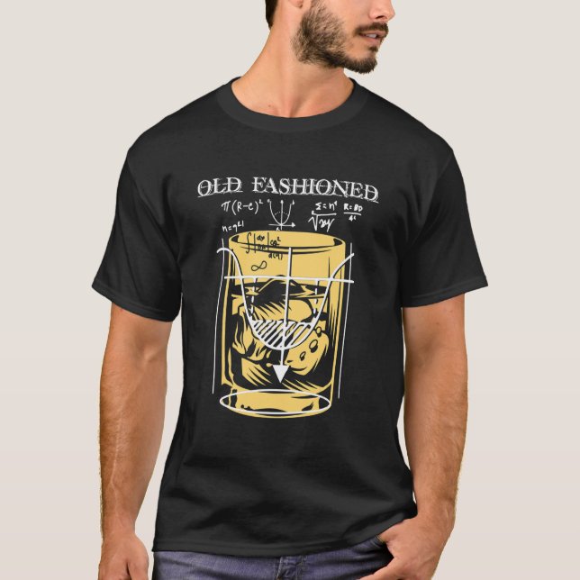 Old Fashioned Whisky Brandy Alcohol Drinking Cockt T-Shirt (Front)