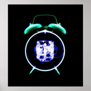 Old Fashioned X-Ray Clock Original Negative Poster