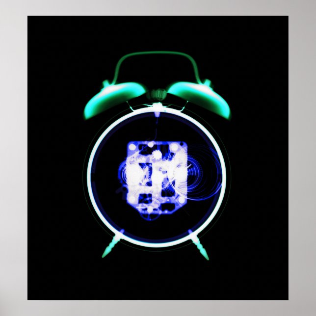 Old Fashioned X-Ray Clock Original Negative Poster (Front)