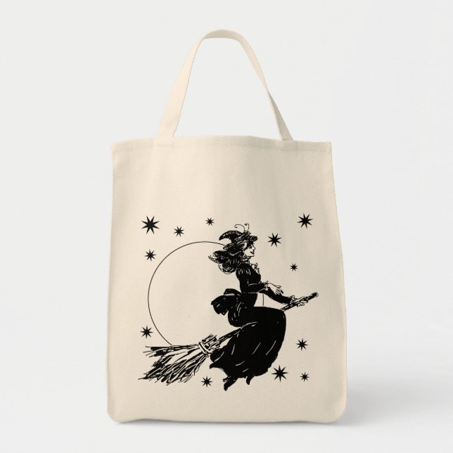 Old Fashoned Witch Tote Bag (Front)