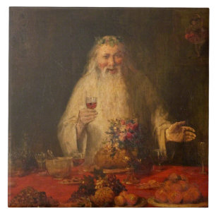 Old Father Christmas (Santa Claus) Ceramic Tile
