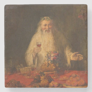 Old Father Christmas (Santa Claus) Stone Coaster