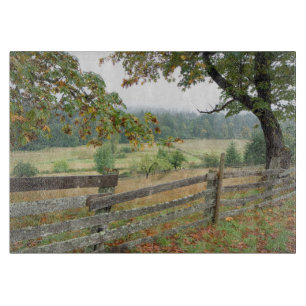 Old Fence On A Farm Cutting Board
