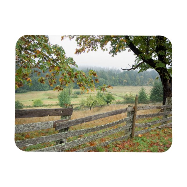 Old Fence On A Farm Magnet (Horizontal)