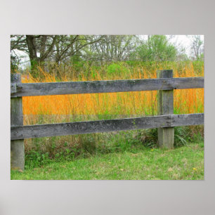 Old Fence Posts Poster