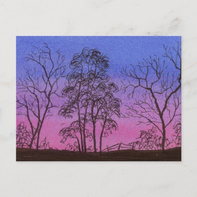 Old Fence Row Postcard (Front)