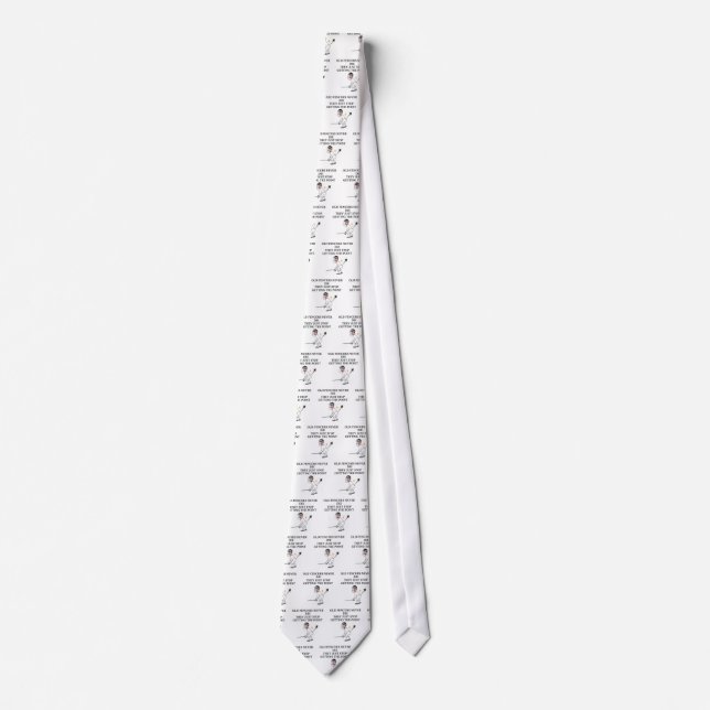 old fencers never die tie (Front)
