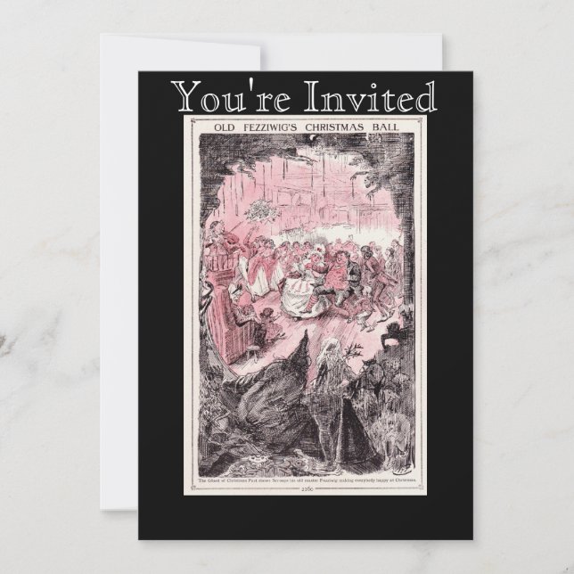 Old Fezziwig's Christmas Ball Invitations (Front)