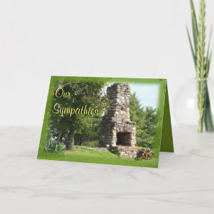 Old Fireplace Sympathies- any occasion-customize Card