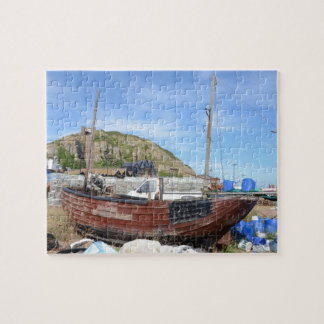 Old Fishing Boat On The Beach Jigsaw Puzzle