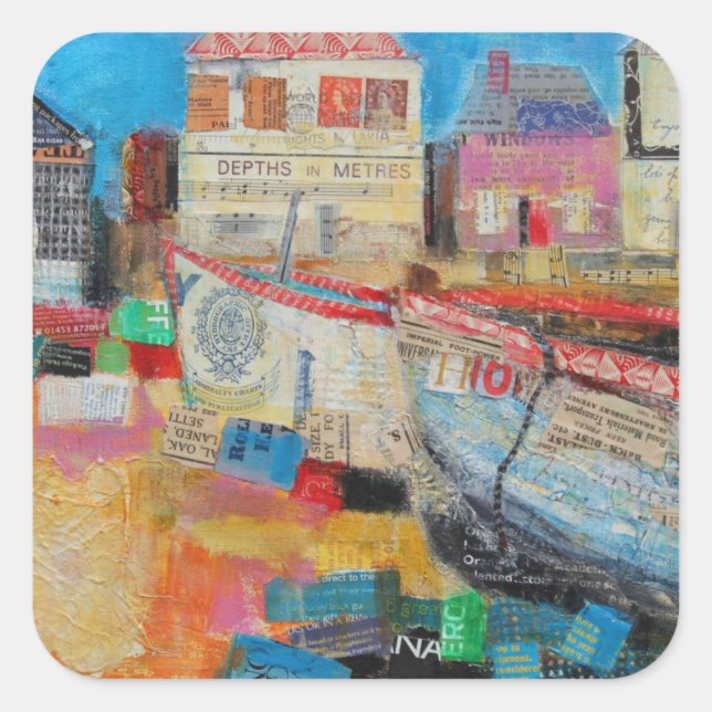 Old Fishing Boats 2013 Square Sticker (Front)