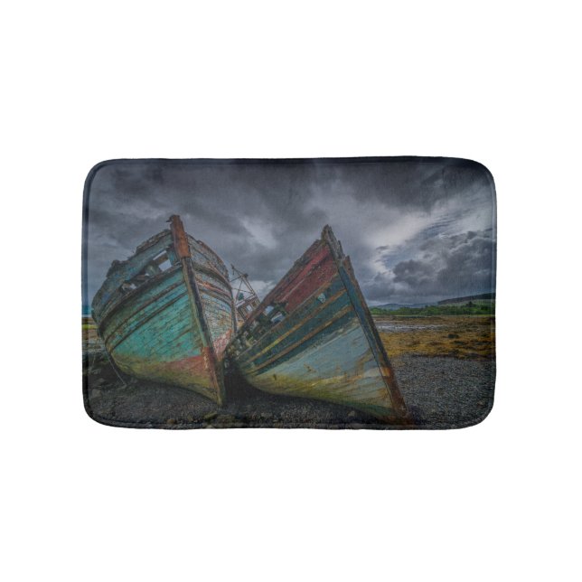 Old Fishing Boats Bath Mat (Front)