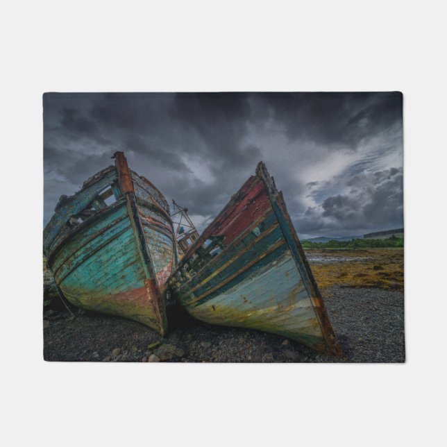 Old Fishing Boats Doormat (Front)