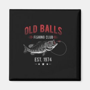 Old Fishing Club Est. 1974 Or Angler Birthday Magnet