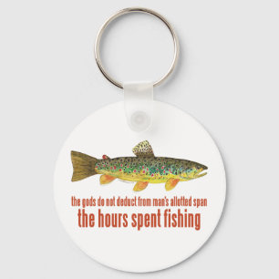 Old Fishing Saying Key Ring