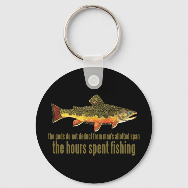 Old Fishing Saying Key Ring (Front)