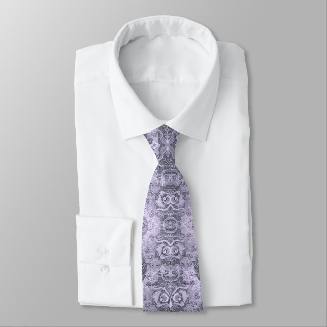 Old Floral Pattern revisited transformed Mauve Tie (Tied)