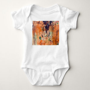 Old floral wallpaper, grunge vignette. baby bodysuit