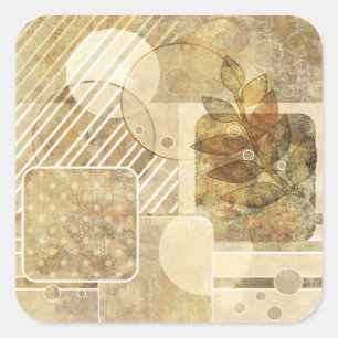 Old floral Wallpaper Square Sticker