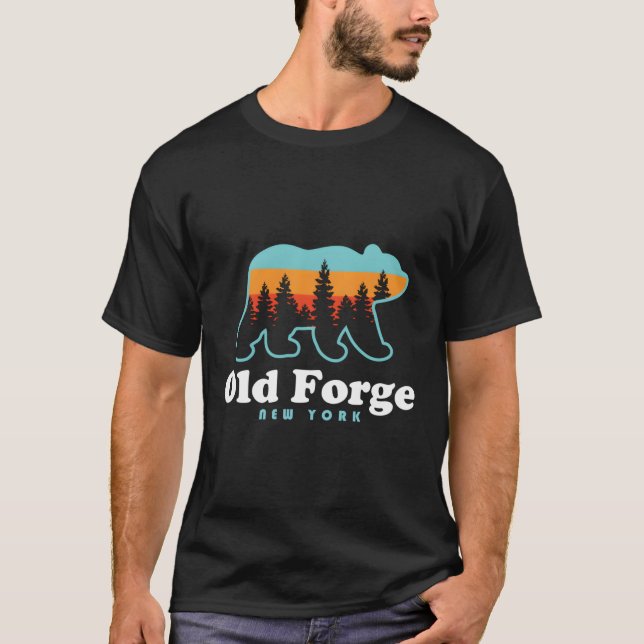 Old Forge Ny - Adirondacks Bear Old Forge T-Shirt (Front)