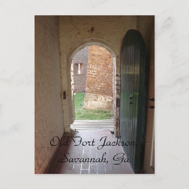 Old Fort Jackson, Savannah, Ga Postcard (Front)