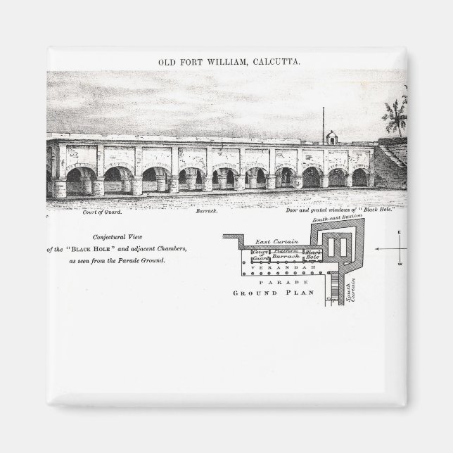 Old Fort William, Calcutta Magnet (Front)