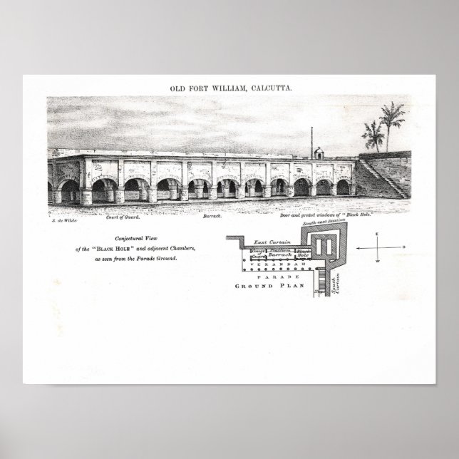 Old Fort William, Calcutta Poster (Front)