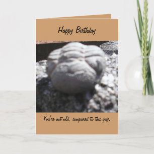 OLD FOSSIL FACE birthday card