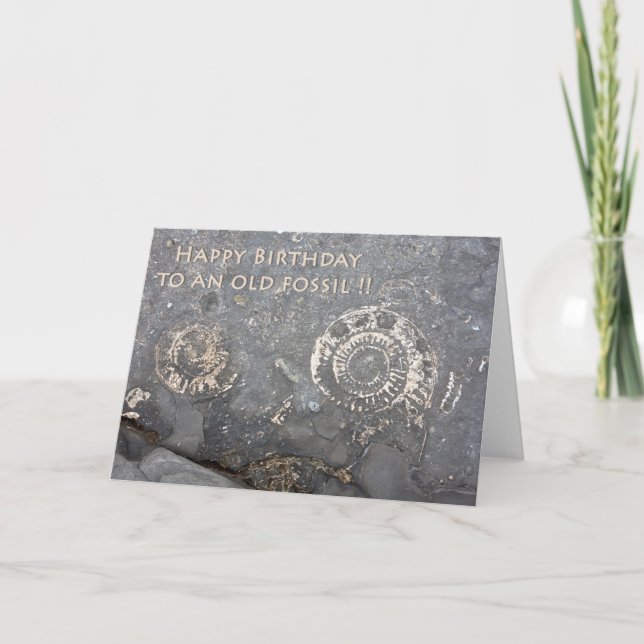 Old Fossil Greeting Card (Front)
