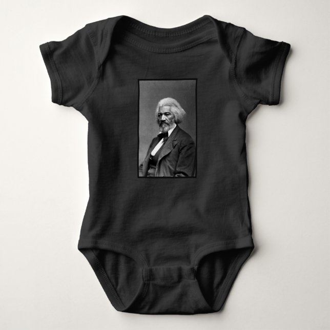 Old Fr3d3rick Bailey Douglas African American Hero Baby Bodysuit (Front)