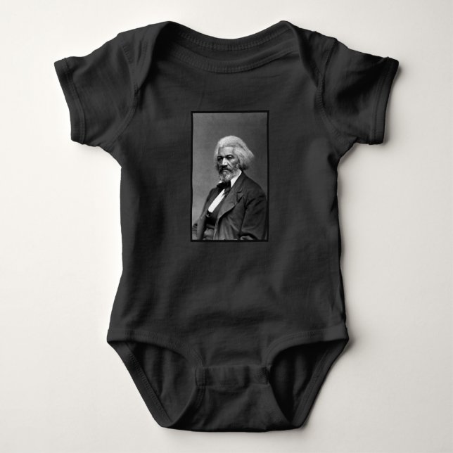 Old Fr3d3rick Bailey Douglas African American Hero Baby Bodysuit (Front)