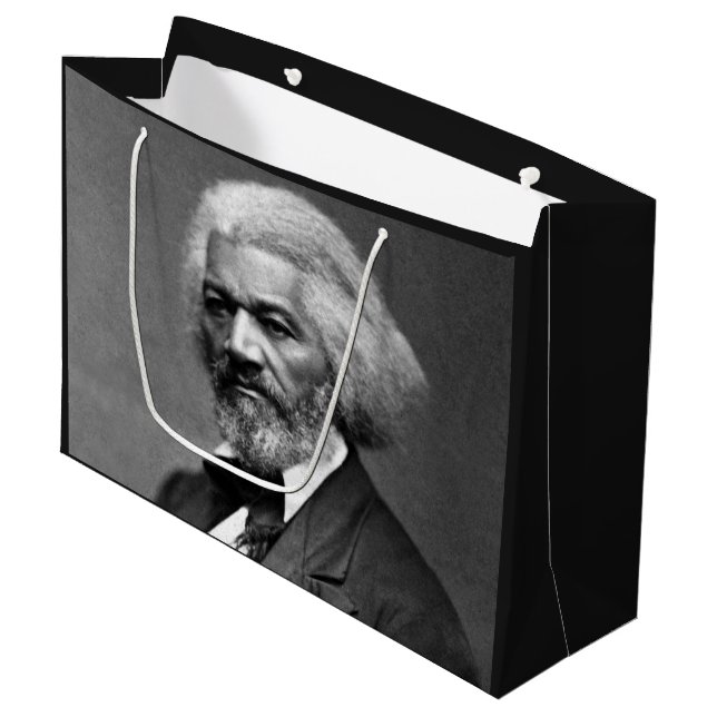 Old Fr3d3rick Bailey Douglas African American Hero Large Gift Bag (Front Angled)