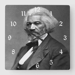 Old Fr3d3rick Bailey Douglas African American Hero Square Wall Clock