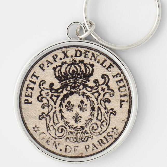 Old French Document Keychain (Front)